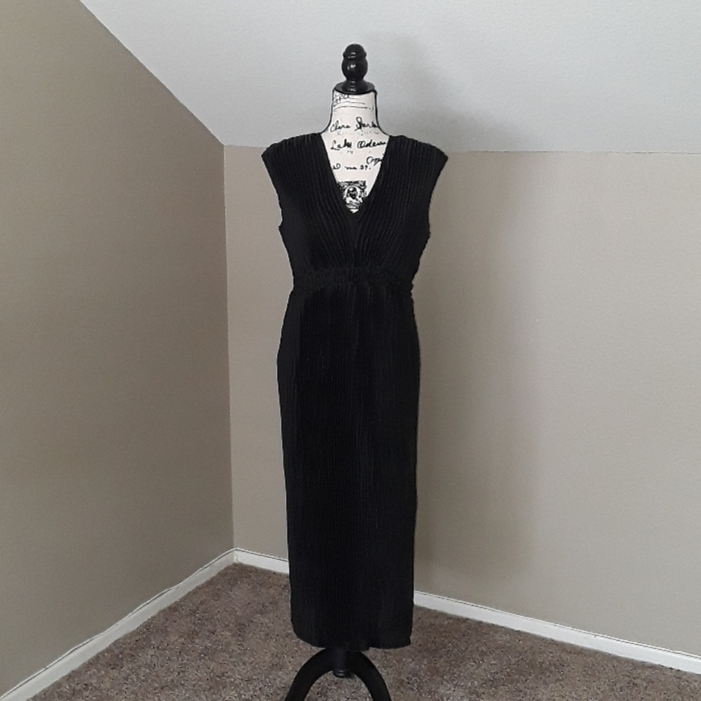 NWT, Romeo + Juliet Couture Black Accordian Pleated Dress - Picture 5 of 16